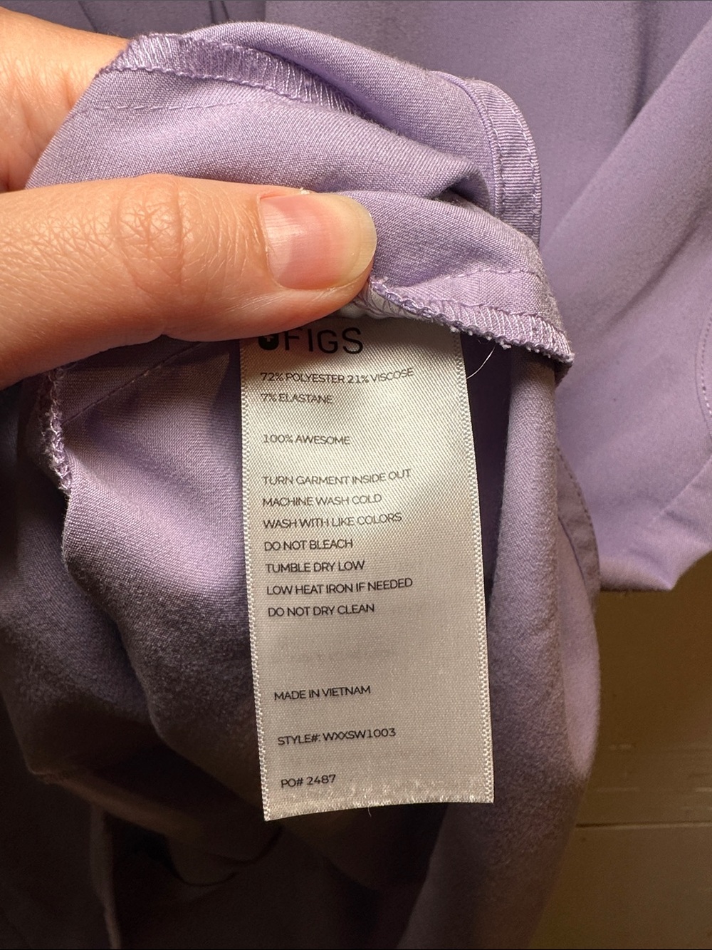 Figs Women’s Lavender Dew Rafaela Scrub Top XXL - Picture 8 of 8